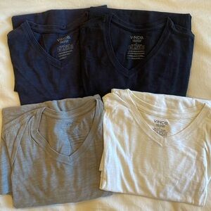 Four Vince V-Neck Shirts